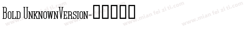 Bold UnknownVersion字体转换